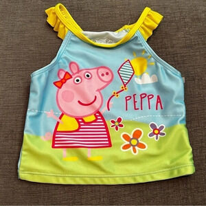 4T Peppa Pig tankini girls swimsuit top